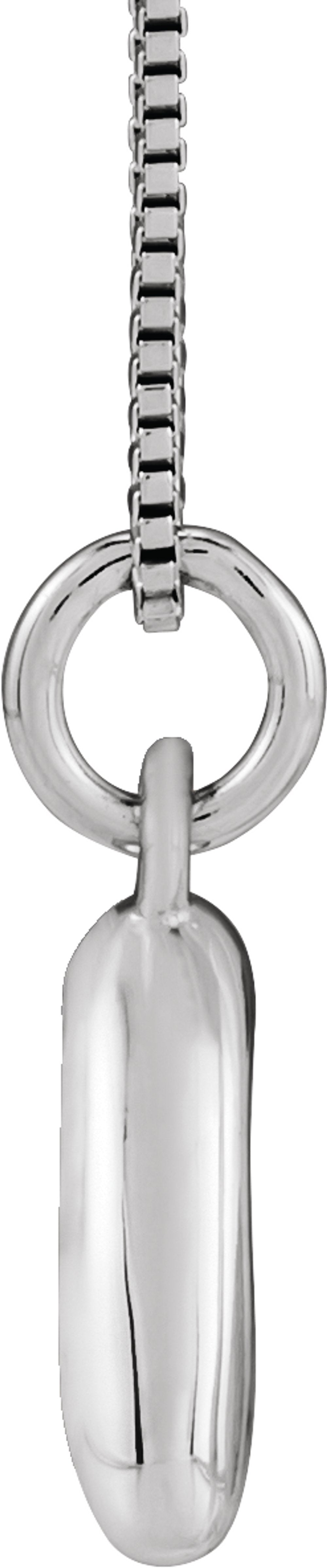 Sterling Silver Bubble Initial A 18" Necklace