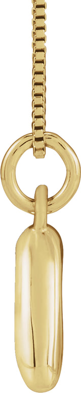 14K Yellow Gold Bubble Initial A 18" Necklace