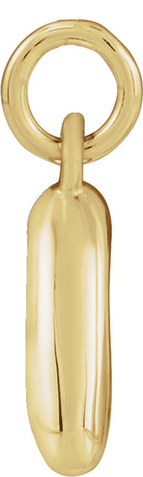 14K Yellow Gold Bubble Initial A Pendant