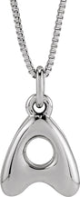 Sterling Silver Bubble Initial A 18" Necklace