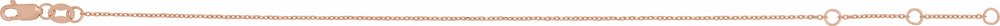 14K Rose Gold 1 mm Adjustable Diamond-Cut Cable 6 1/2-7 1/2" Chain 