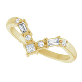 14K Yellow Gold 1/5 CTW Natural Diamond Contour Band