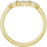 14K Yellow Gold 1/5 CTW Natural Diamond Contour Band
