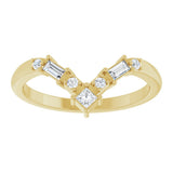 14K Yellow Gold 1/5 CTW Natural Diamond Contour Band