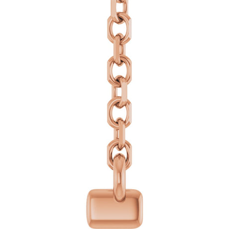 14K Rose Gold .06 CTW Lab-Grown Diamond Bar 16" Necklace