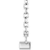 14K White Gold .06 CTW Lab-Grown Diamond Bar 16" Necklace