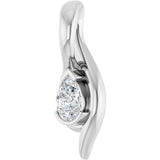 14K White Gold 1/6 CT Lab-Grown Diamond Freeform Pendant