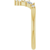 14K Yellow Gold 1/5 CTW Lab-Grown Diamond Contour Band
