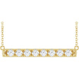 14K Yellow Gold 3/4 CTW Lab-Grown Diamond Bar 18" Necklace