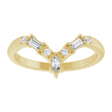 14K Yellow Gold 1/5 CTW Lab-Grown Diamond Contour Band