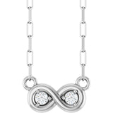 14K White Gold .06 CTW Lab-Grown Diamond Infinity-Inspired 18" Necklace