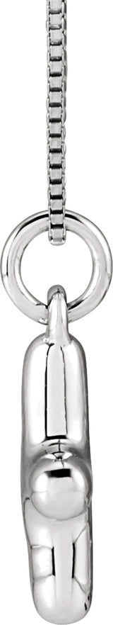 Sterling Silver Bubble Initial X 18" Necklace