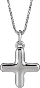 Sterling Silver Bubble Initial X 18" Necklace