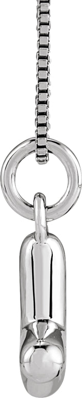 Sterling Silver Bubble Initial Y 18" Necklace