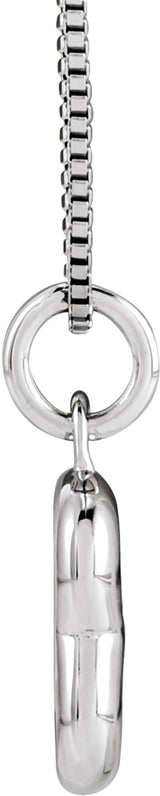 Sterling Silver Bubble Initial B 18" Necklace