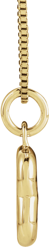 14K Yellow Gold Bubble Initial B 18" Necklace