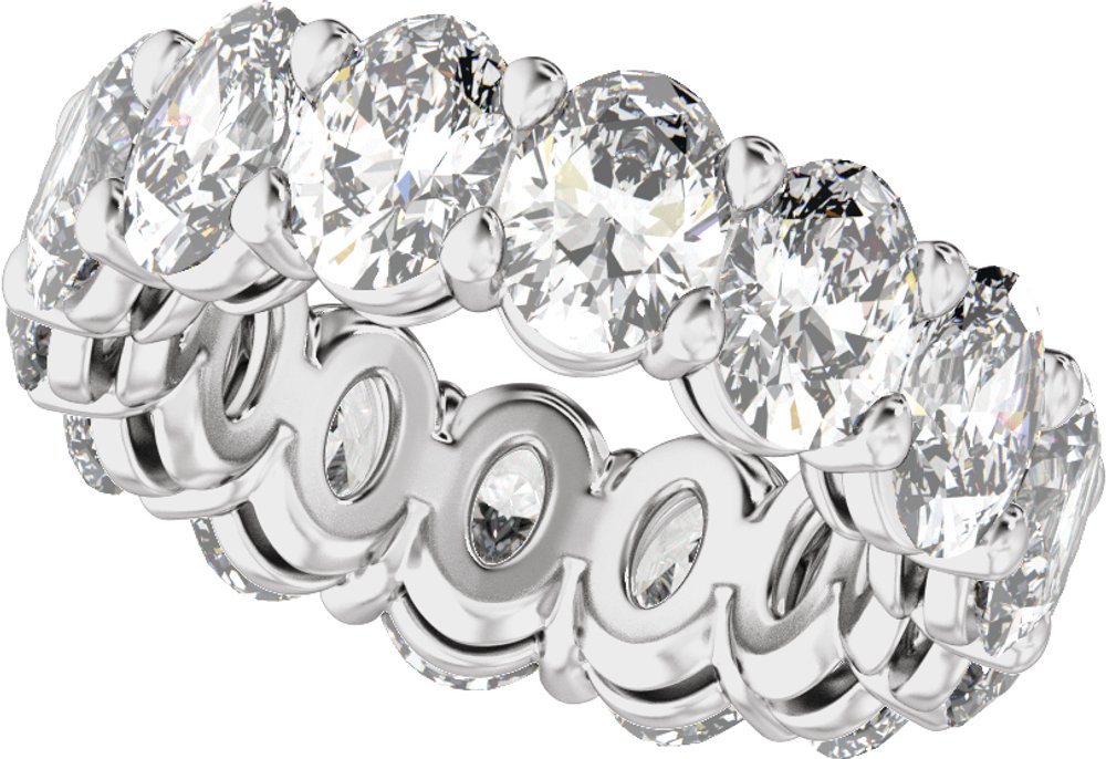 14K White Gold 5 CTW Lab-Grown Diamond Low Profile Eternity Band