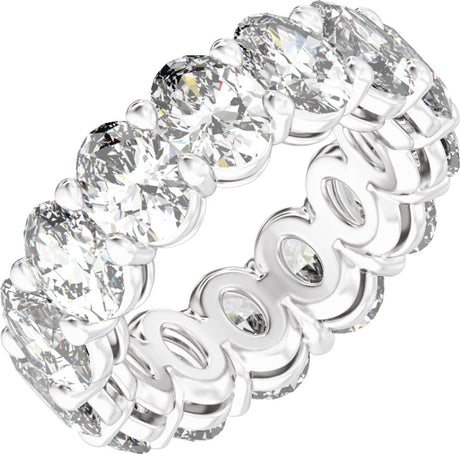 14K White Gold 5 CTW Lab-Grown Diamond Low Profile Eternity Band