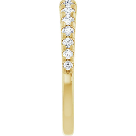 14K Yellow Gold 3/8 CTW Lab-Grown Diamond Anniversary Band