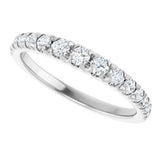 14K White Gold 3/8 CTW Lab-Grown Diamond Anniversary Band