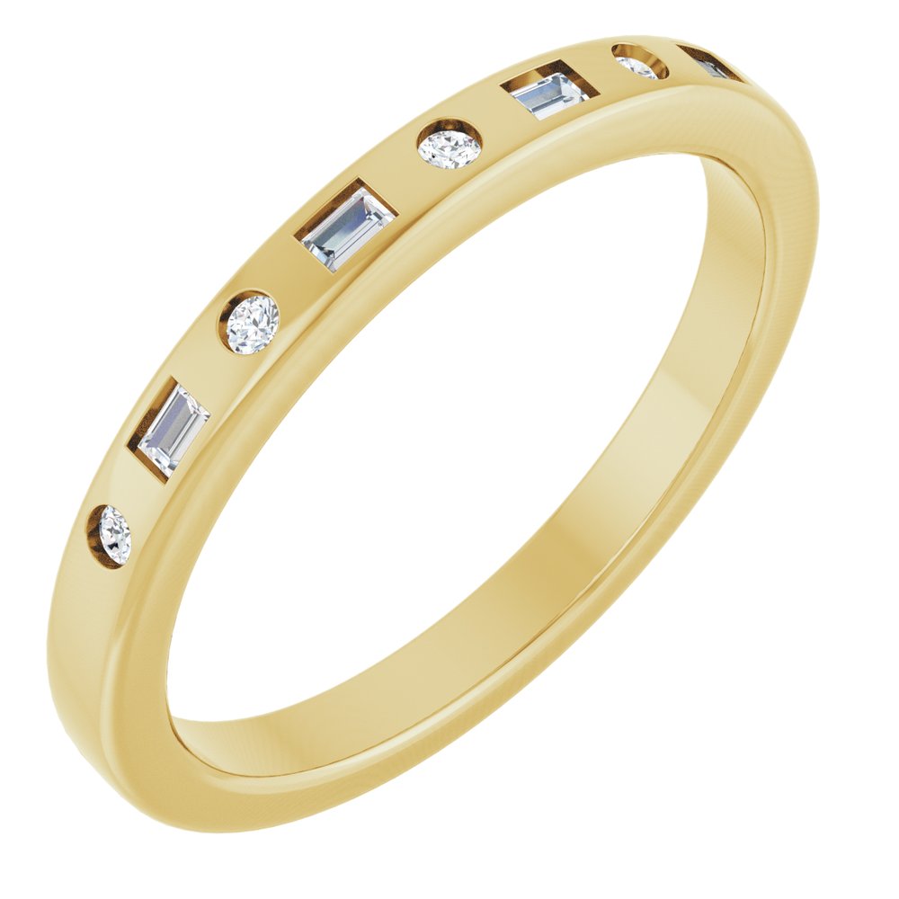14K Yellow Gold 1/8 CTW Natural Diamond Anniversary Band