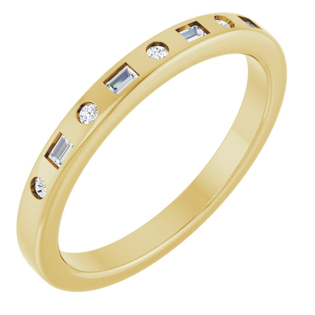 14K Yellow Gold 1/8 CTW Natural Diamond Anniversary Band