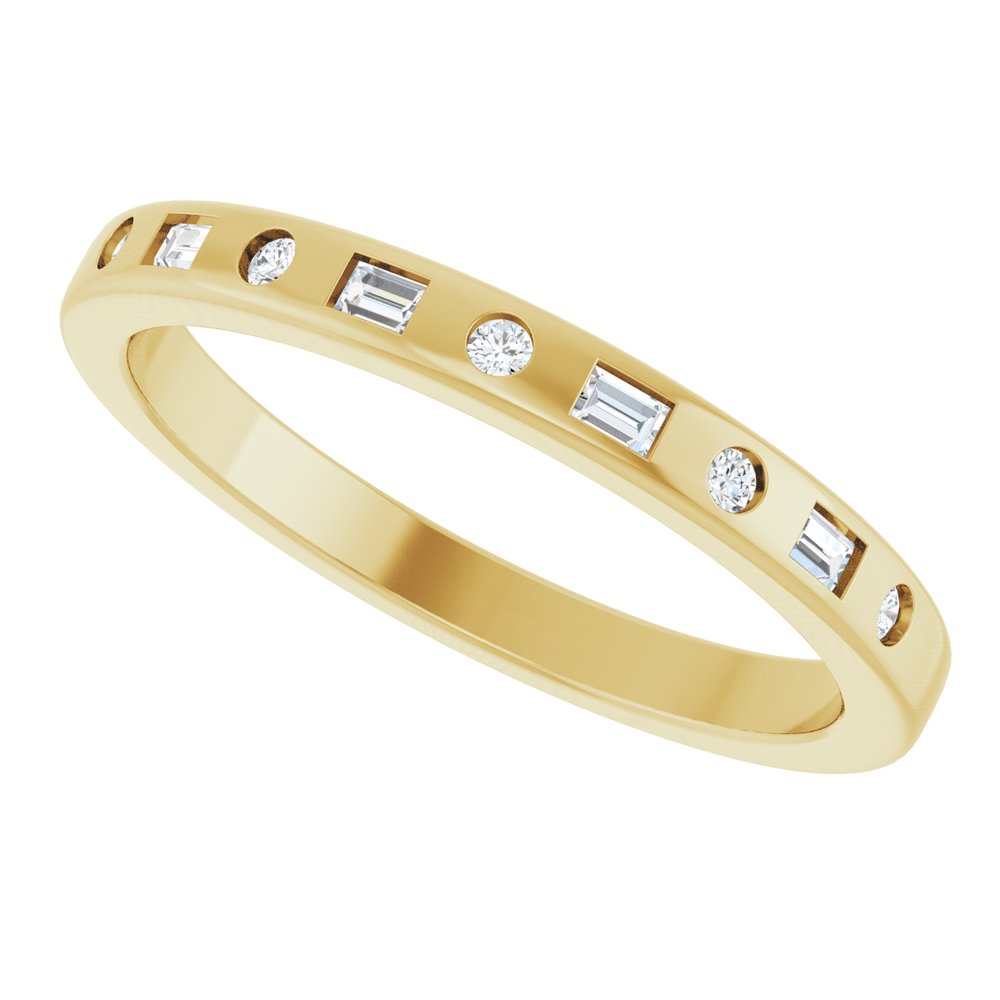 14K Yellow Gold 1/8 CTW Natural Diamond Anniversary Band