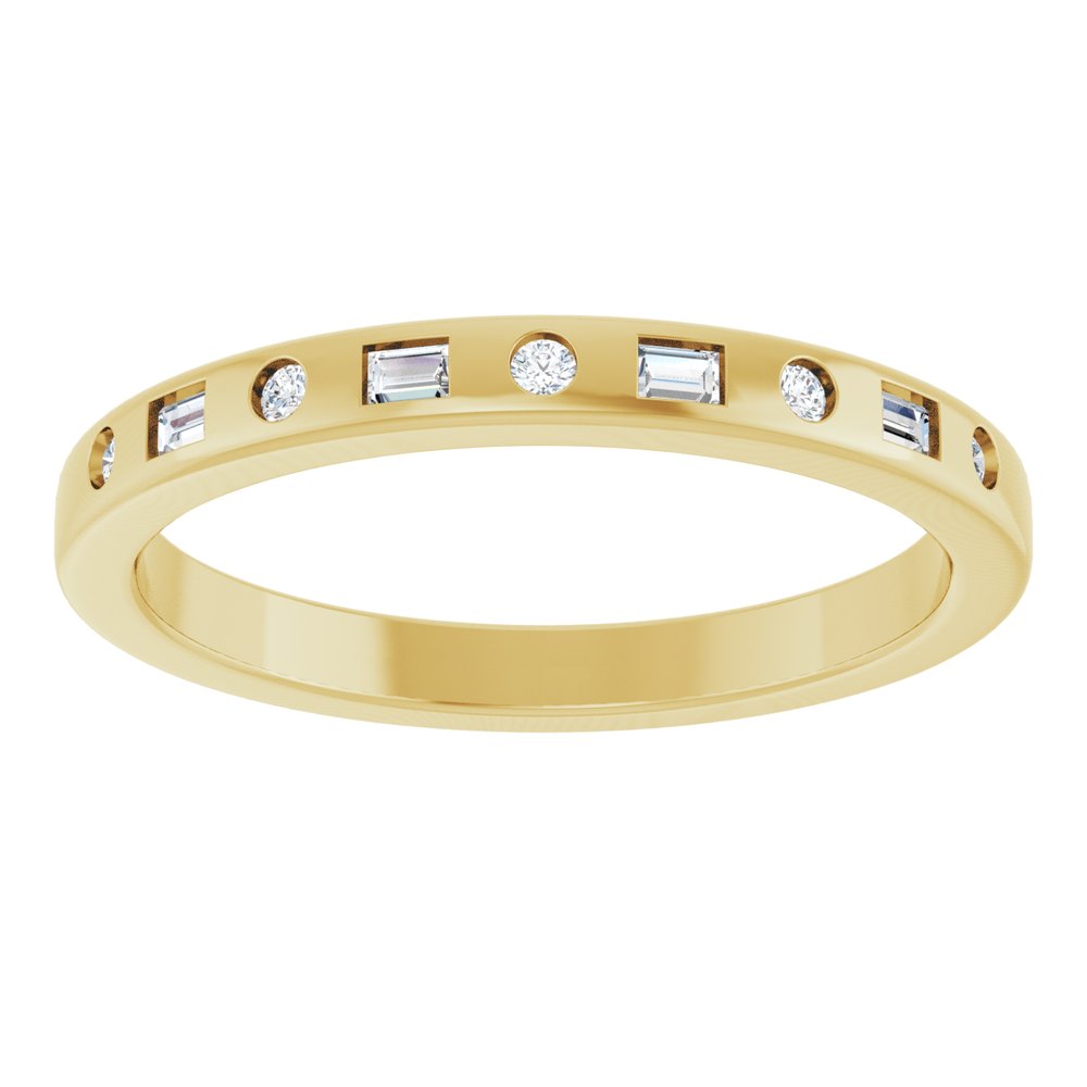 14K Yellow Gold 1/8 CTW Natural Diamond Anniversary Band