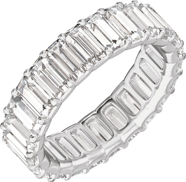 14K White Gold 4 3/4 CTW Lab-Grown Diamond Low Profile Eternity Band