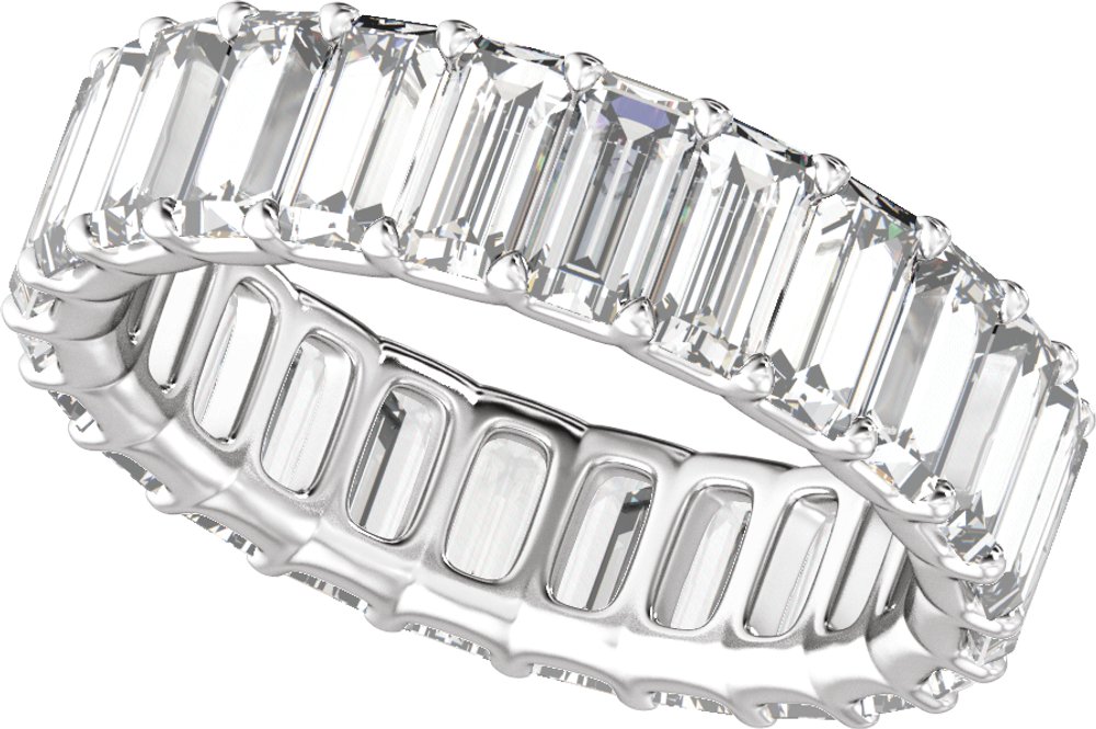 14K White Gold 4 3/4 CTW Lab-Grown Diamond Low Profile Eternity Band