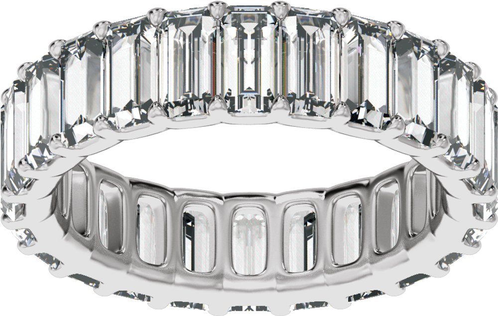 14K White Gold 4 3/4 CTW Lab-Grown Diamond Low Profile Eternity Band