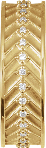 14K Yellow Gold 1/5 CTW Lab-Grown Diamond Band