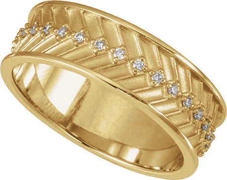 14K Yellow Gold 1/5 CTW Lab-Grown Diamond Band