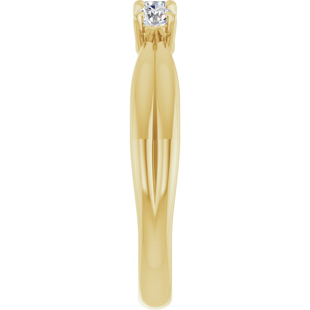 14K Yellow Gold 1/4 CTW Lab-Grown Diamond Three-Stone Anniversary Band