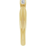 14K Yellow Gold 1/4 CTW Lab-Grown Diamond Three-Stone Anniversary Band