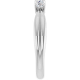14K White Gold 1/4 CTW Lab-Grown Diamond Three-Stone Anniversary Band