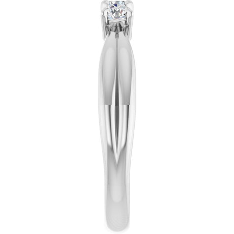 14K White Gold 1/4 CTW Lab-Grown Diamond Three-Stone Anniversary Band