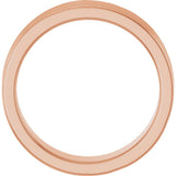 14K Rose Gold 6 mm Textured Band Size 9.5