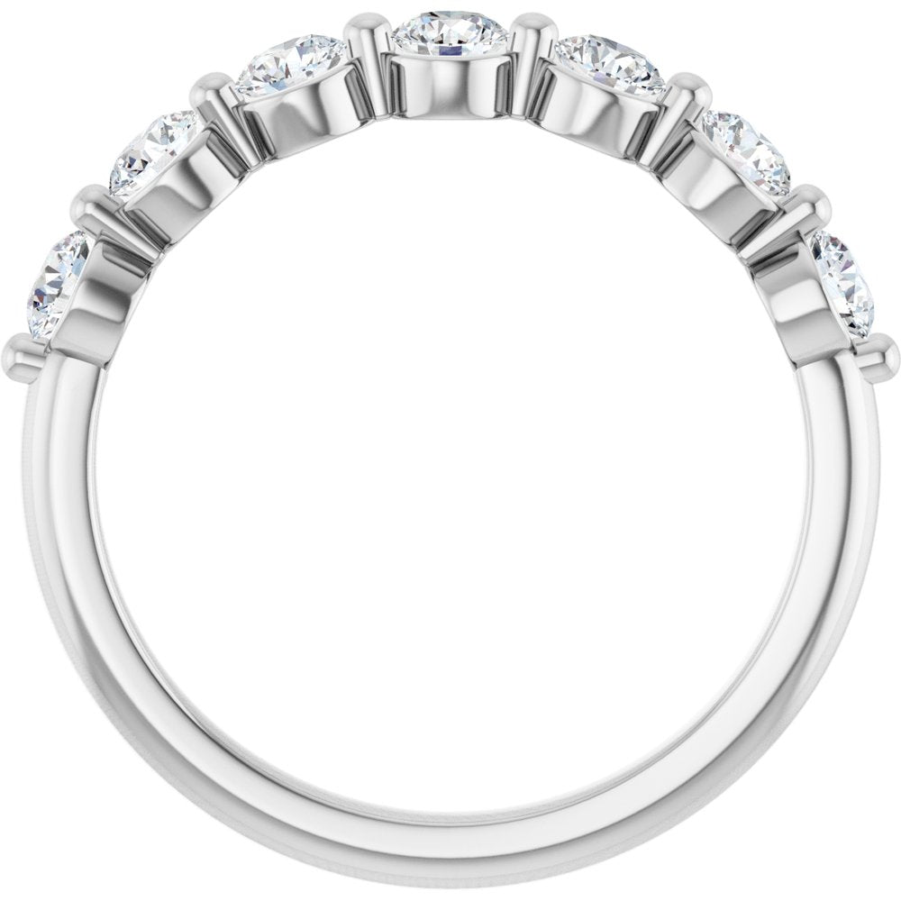14K White Gold 5/8 CTW Lab-Grown Diamond Anniversary Band