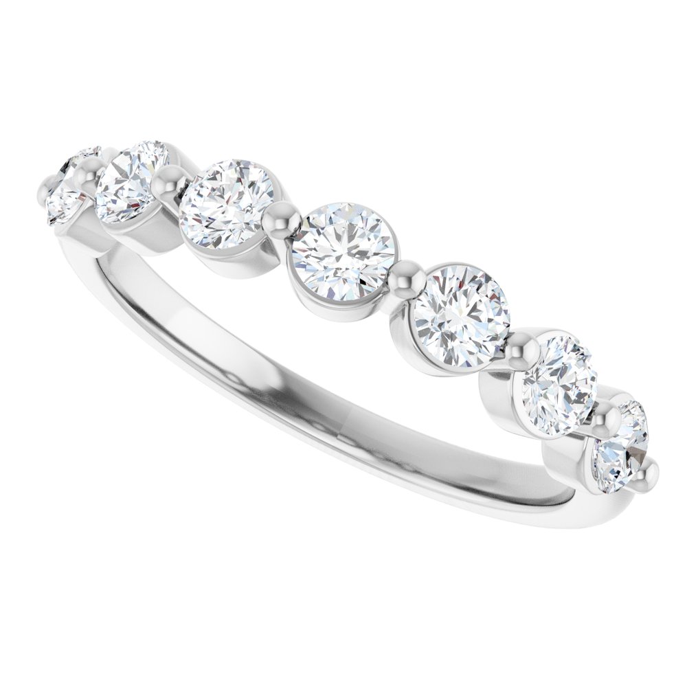 14K White Gold 5/8 CTW Lab-Grown Diamond Anniversary Band