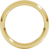 18K Yellow Gold 3.5 mm Comfort-Fit Half Round Band Size 8.5 