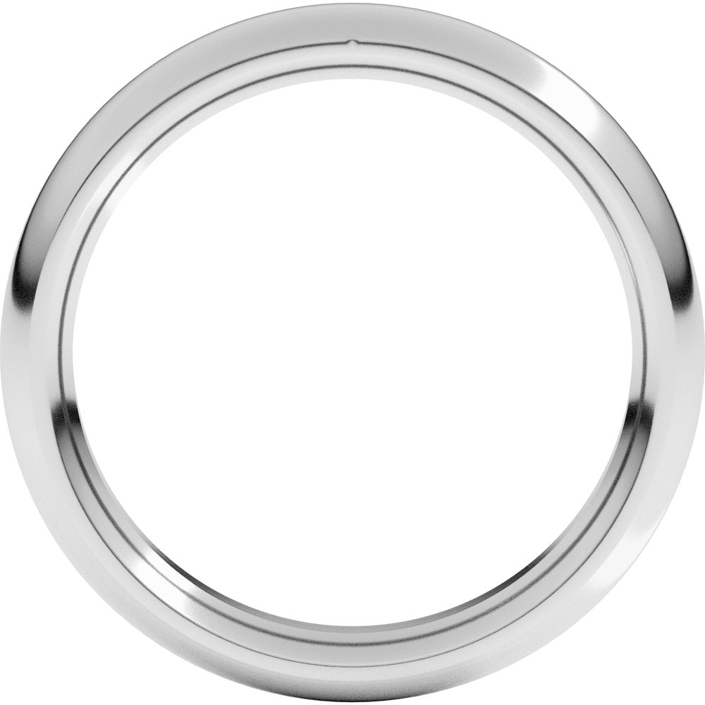 14K White Gold 3.5 mm Comfort-Fit Half Round Band Size 7 