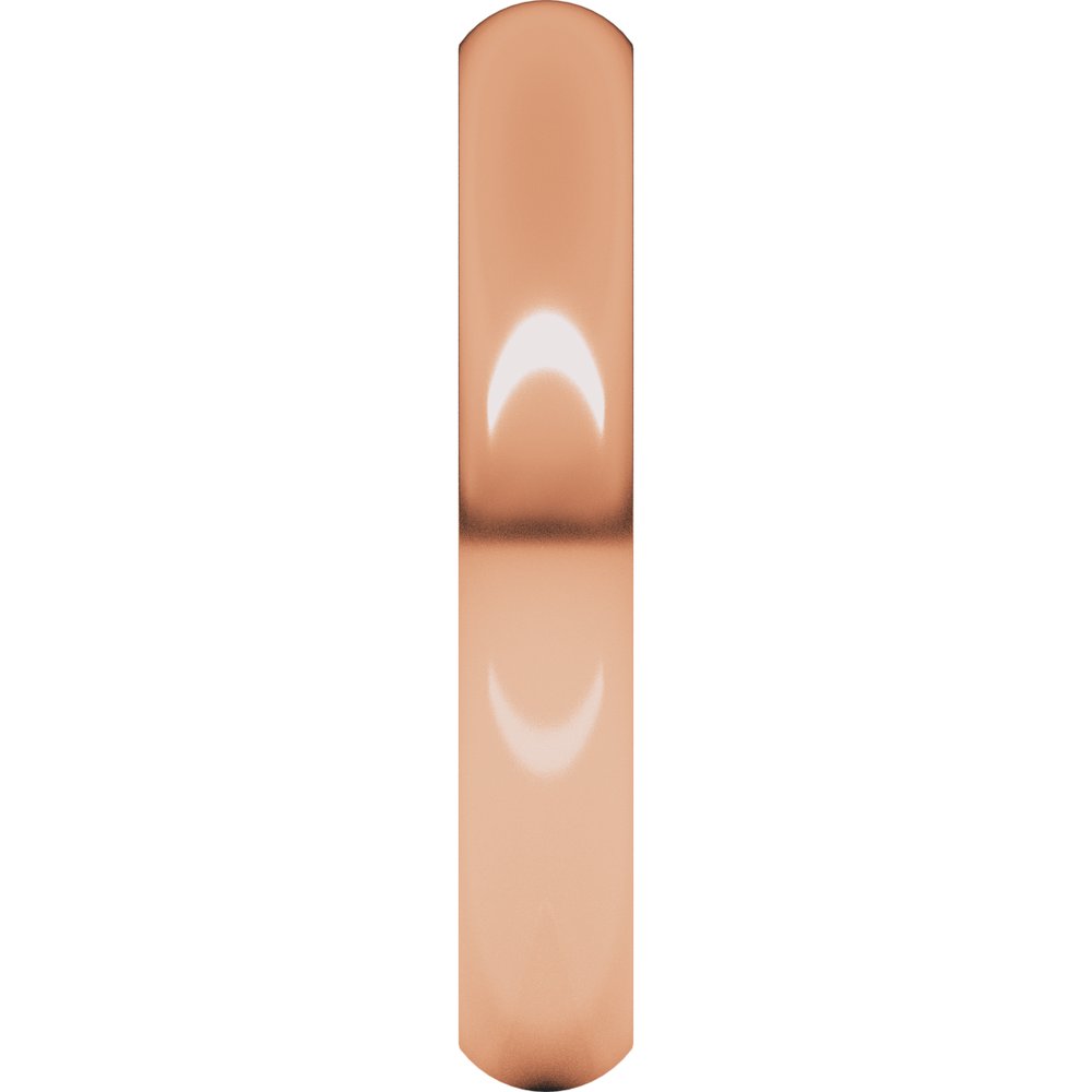 14K Rose Gold 3.5 mm Comfort-Fit Half Round Band Size 10 