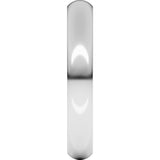 14K White Gold 3.5 mm Comfort-Fit Half Round Band Size 7 