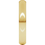 18K Yellow Gold 3.5 mm Comfort-Fit Half Round Band Size 8.5 