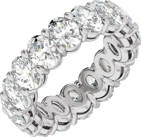 14K White Gold 7 3/4 CTW Lab-Grown Diamond Low Profile Eternity Band