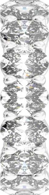 14K White Gold 7 3/4 CTW Lab-Grown Diamond Low Profile Eternity Band