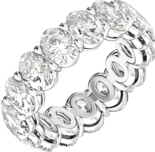 14K White Gold 7 3/4 CTW Lab-Grown Diamond Low Profile Eternity Band