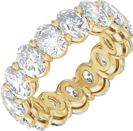 14K Yellow Gold 7 3/4 CTW Lab-Grown Diamond Low Profile Eternity Band