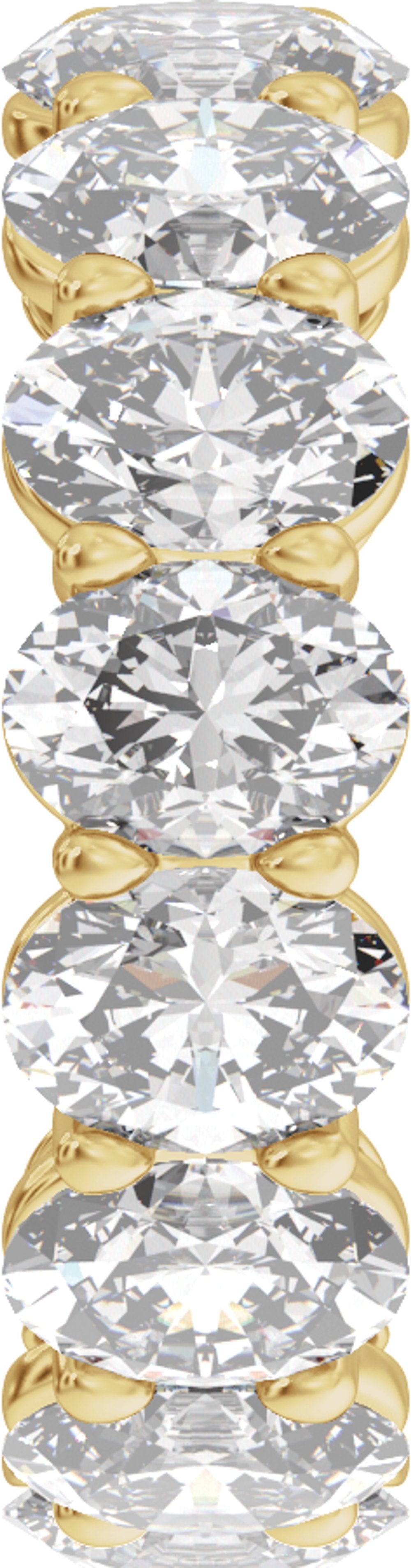 14K Yellow Gold 7 3/4 CTW Lab-Grown Diamond Low Profile Eternity Band